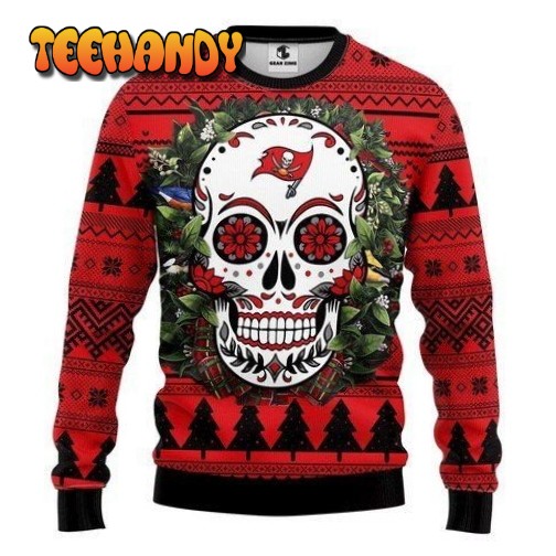 Tampa Bay Buccaneers Skull Flower For Unisex Ugly Christmas Sweater