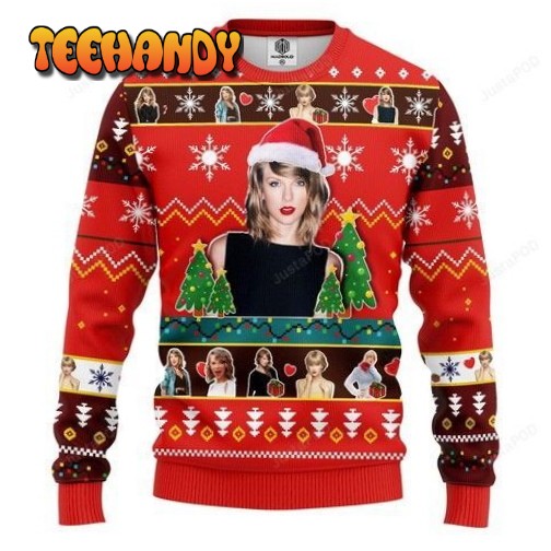 Taylor Swift Ugly Christmas Sweater, All Over Print Sweatshirt, Ugly Sweater