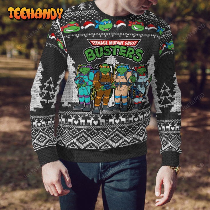 Teenage Mutant Ninja Turtles Ghost Busters For Unisex Ugly Sweater