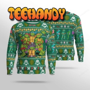 Teenage Mutant Ninja Turtles Green Ugly Sweater, Ugly Sweater