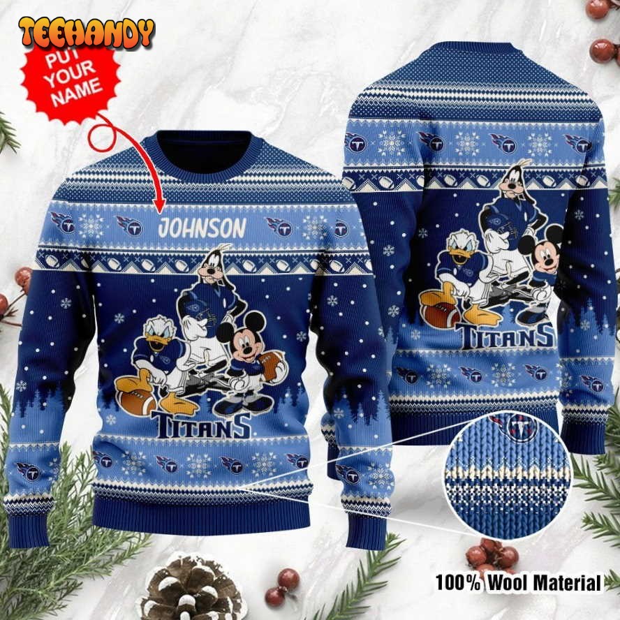 Tennessee Titans Disney Donald Duck Mickey Mouse Goofy Ugly Sweater