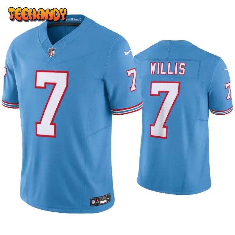 Tennessee Titans Malik Willis Oilers Light Blue Throwback Limited Jersey
