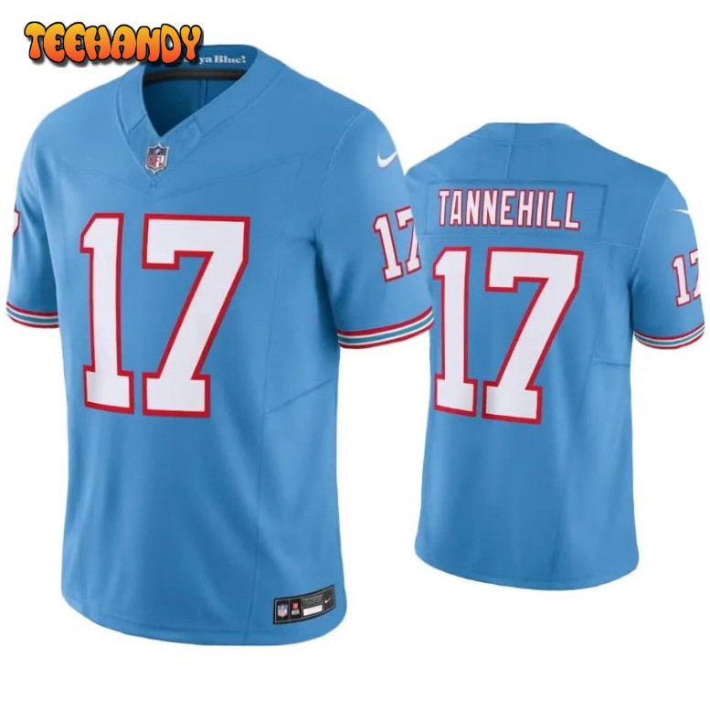 Tennessee Titans Ryan Tannehill Oilers Light Blue Throwback Limited Jersey