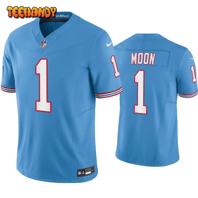 Tennessee Titans Warren Moon Oilers Light Blue Throwback Limited Jersey