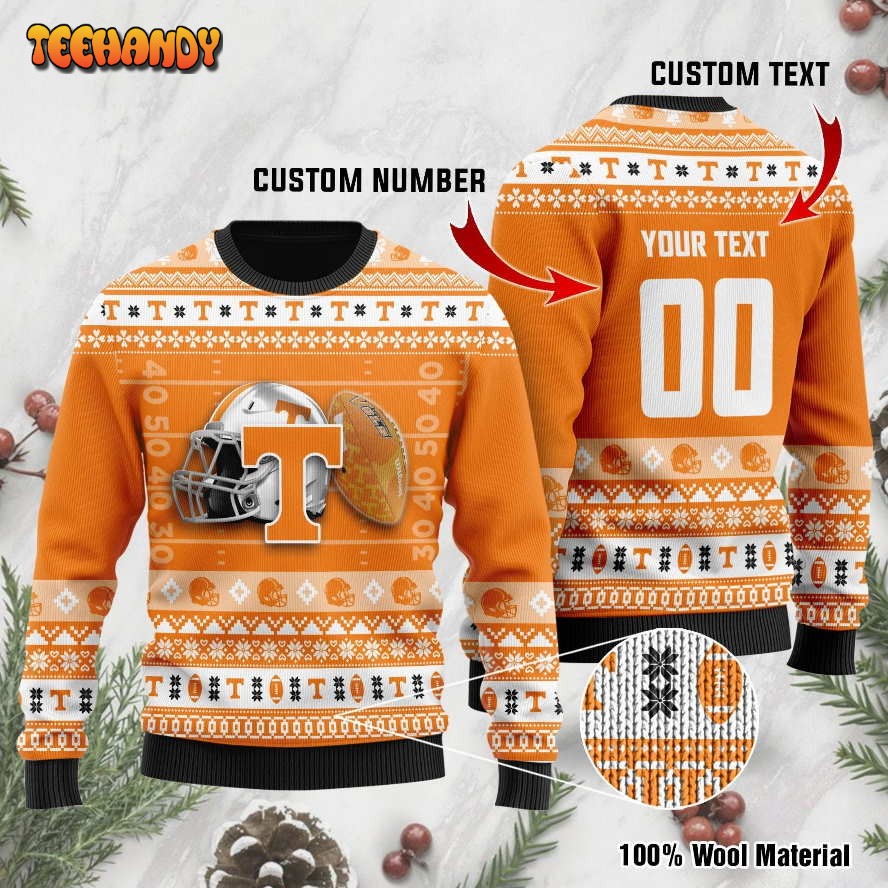 Tennessee Volunteers Custom Name & Number Personalized Ugly Sweater