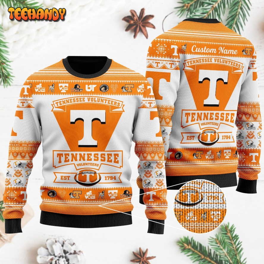 Tennessee Volunteers Football Team Logo Ugly Christmas Sweater