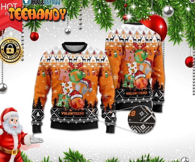 Tennessee Volunteers Ho Ho Ho Ugly Christmas Sweater, Ugly Sweater