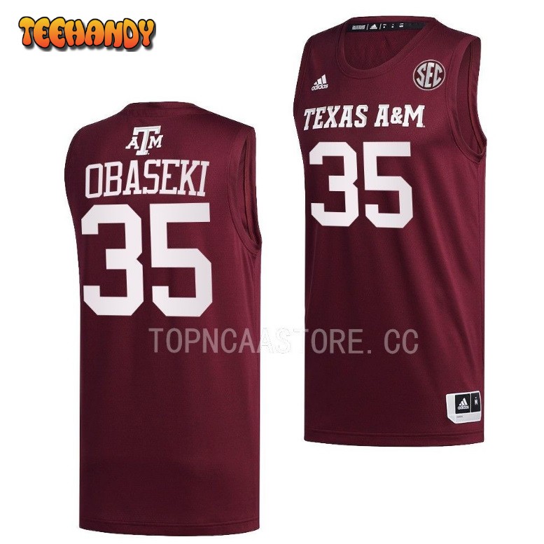 Texas Aggies Manny Obaseki 2023 Maroon College Basketball Jersey