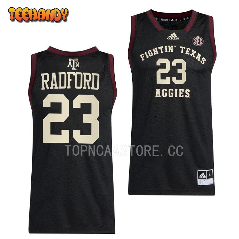 Texas Aggies Tyrece Radford 2023 Black Swingman College Basketball Jersey