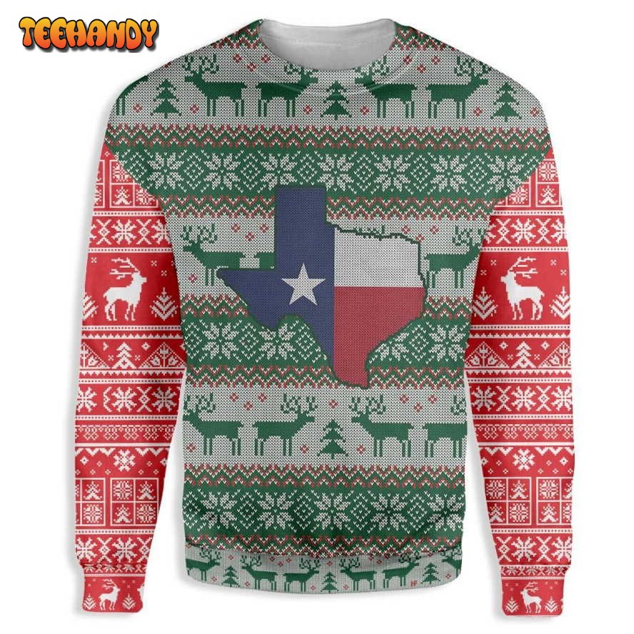 Texas Christmas Ugly Christmas Sweater, All Over Print Sweatshirt