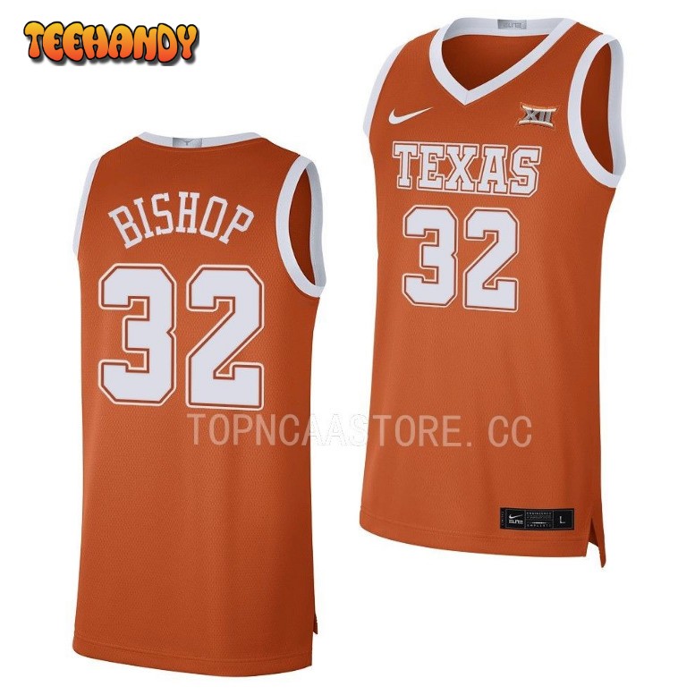 Texas Longhorns Christian Bishop 2023 Orange Limited College Basketball Jersey