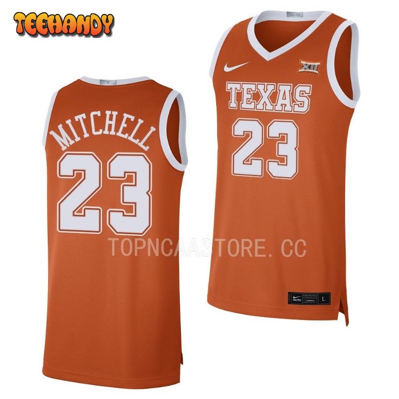 Texas Longhorns Dillon Mitchell 2023 Orange Limited College Basketball Jersey