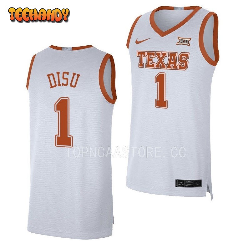 Texas Longhorns Dylan Disu 2023 White College Basketball Jersey