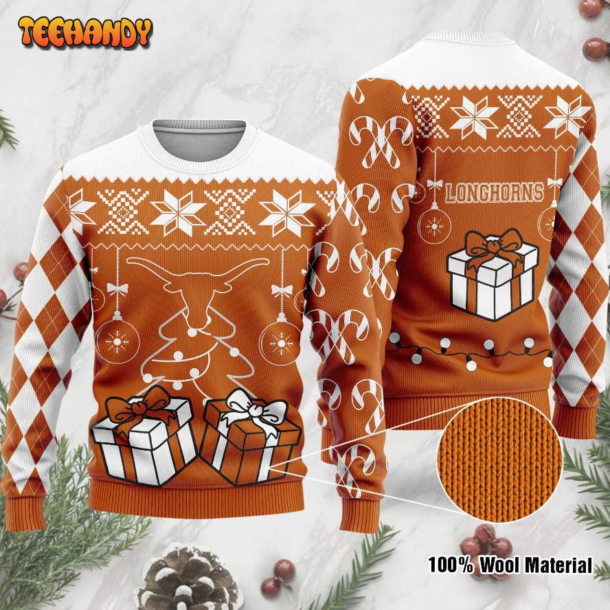 Texas Longhorns Funny Ugly Christmas Sweater, Ugly Sweater