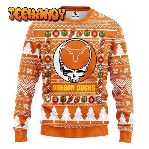 Texas Longhorns Grateful Dead Ugly Christmas Sweater, Ugly Sweater