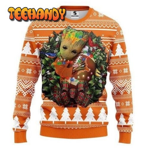 Texas Longhorns Groot Hug Ugly Christmas Sweater, All Over Print Sweatshirt