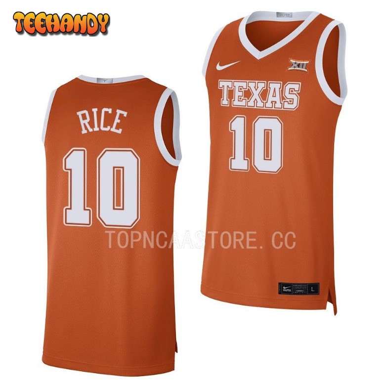 Texas Longhorns SirJabari Rice 2023 Orange Limited College Basketball Jersey