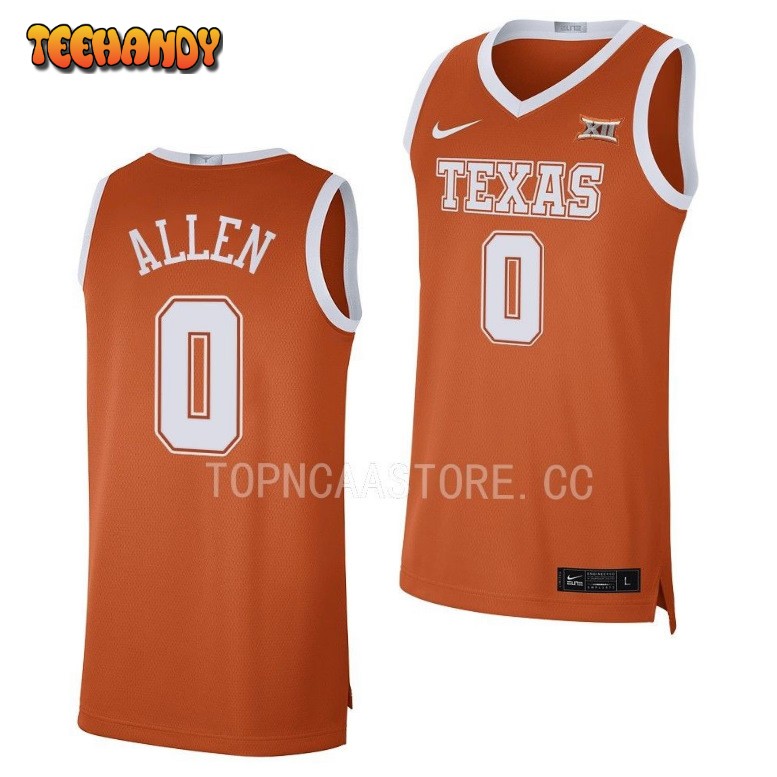 Texas Longhorns Timmy Allen 2023 Orange Limited College Basketball Jersey