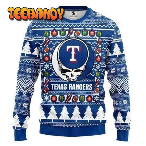 Texas Rangers Grateful Dead Ugly Christmas Sweater, All Over Print Sweatshirt