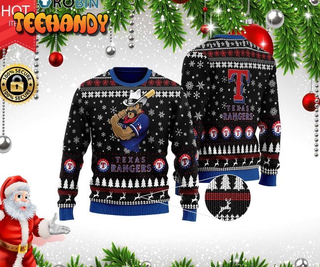 Texas Rangers Ugly Christmas Sweater, All Over Print Sweatshirt, Ugly Sweater