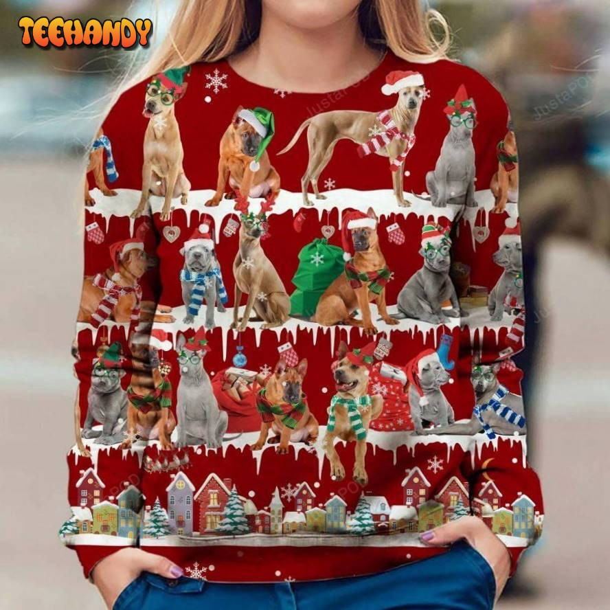 Thai Ridgeback Snow Christmas Ugly Christmas Sweater