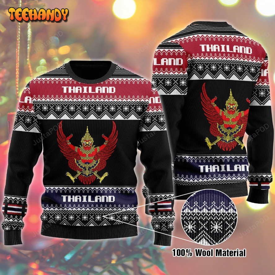 Thailand Ugly Christmas Sweater, All Over Print Sweatshirt, Ugly Sweater