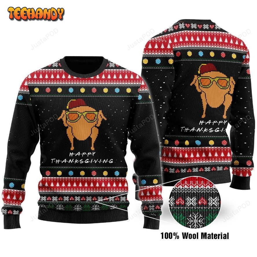 Thanksgiving Turkey Ugly Christmas Sweater, All Over Print Sweatshirt