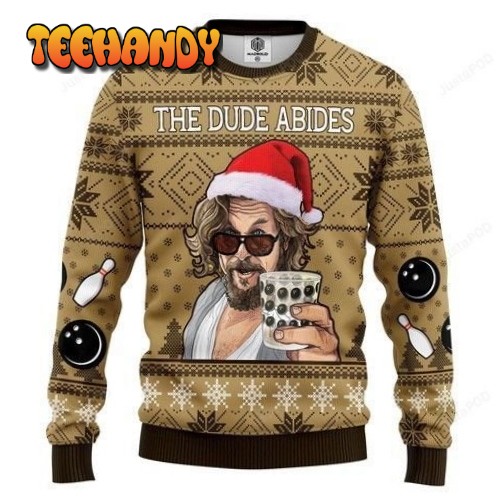 The Big Lebowski The Dude Abides Christmas For Unisex Ugly Christmas Sweater