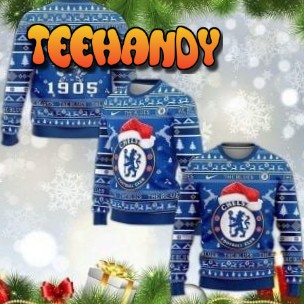 The Blues Chelsea Football Club Ugly Christmas Sweater, All Over Print Sweatshirt