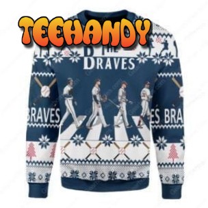 The Braves Walking Abbey Road Ugly Christmas Sweater, All Over Print Sweatshirt