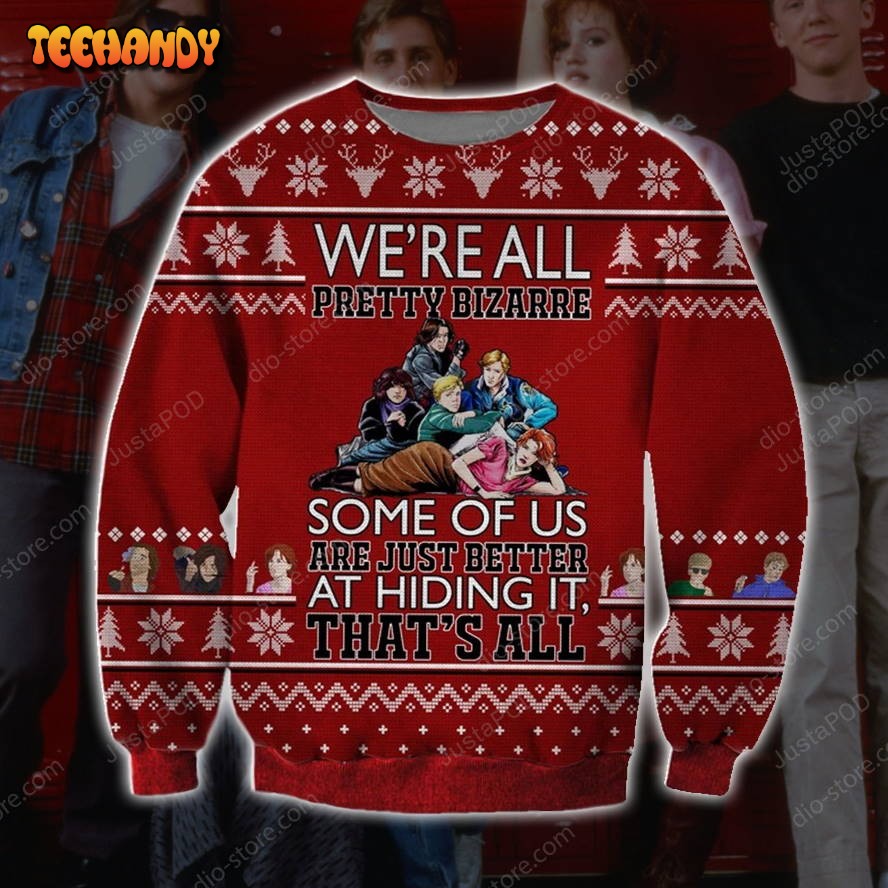 The Breakfast Club Knitting Pattern 3d Print Ugly Christmas Sweater, Ugly Sweater