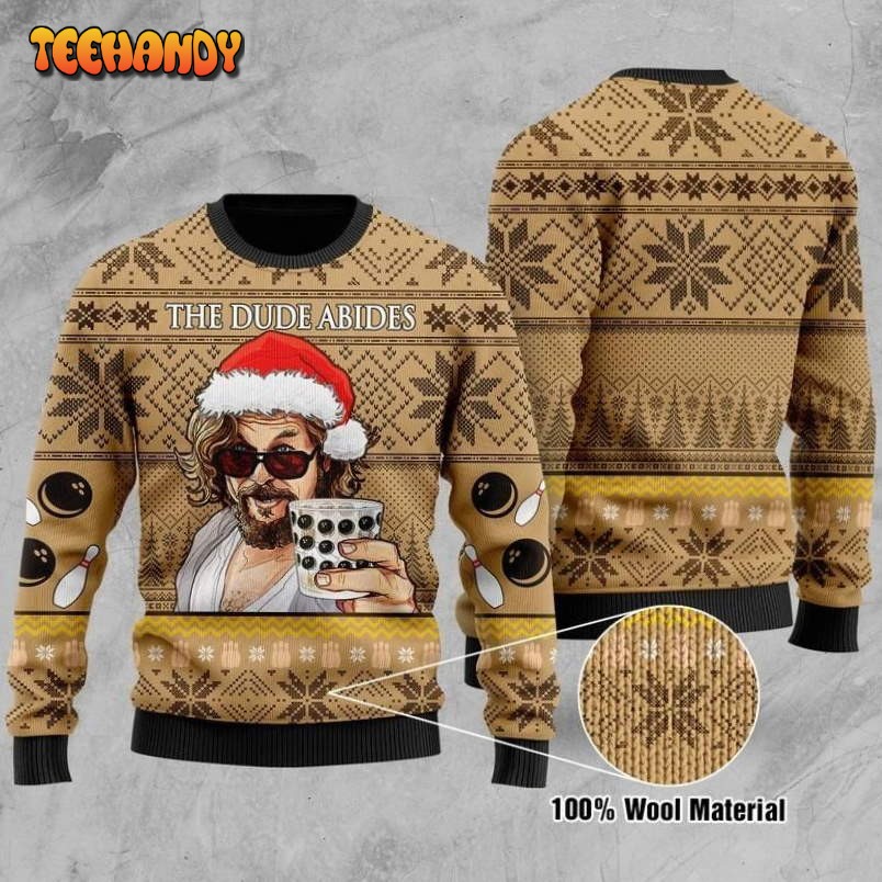 The Dude Abides Ugly Christmas Sweater, Ugly Sweater, Christmas Sweaters