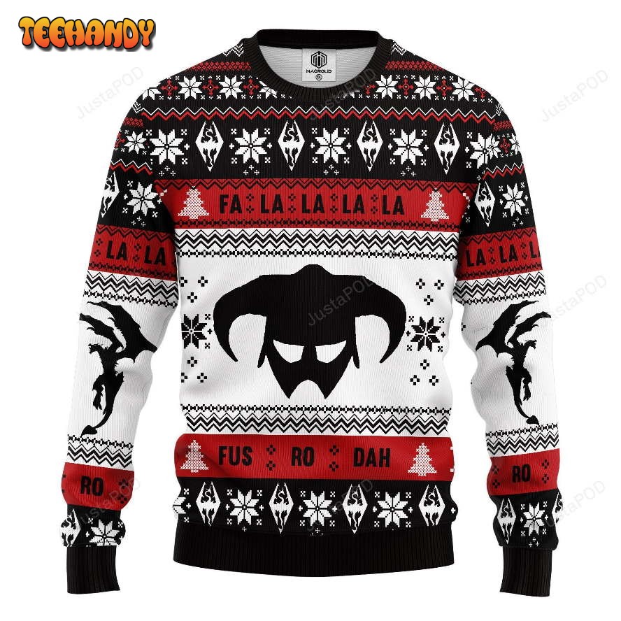 The Elder Scrolls Ugly Christmas Sweater, All Over Print Sweatshirt, Ugly Sweater