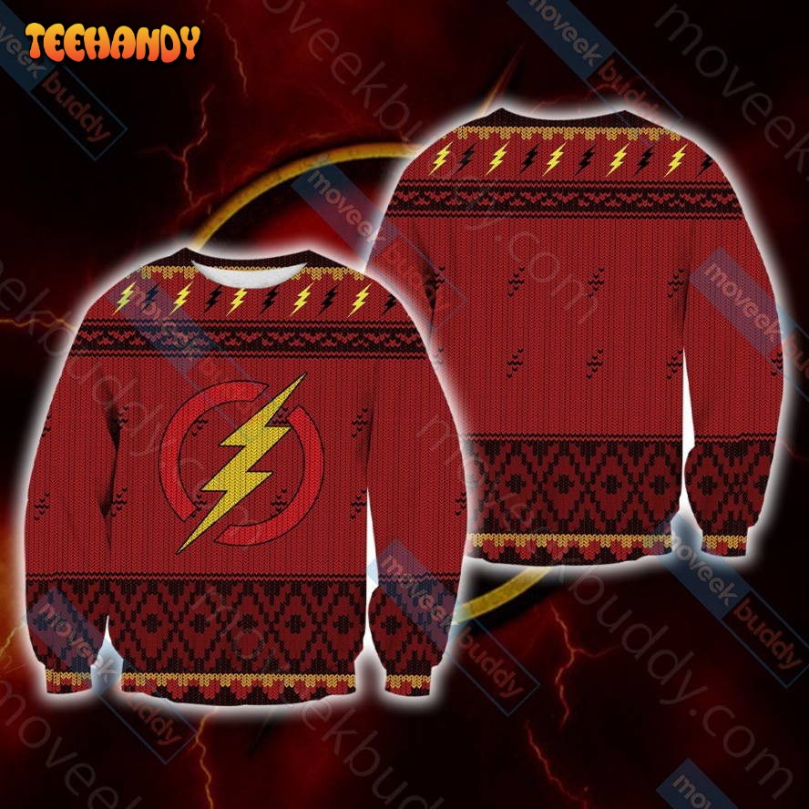 The Flash Knitting For Unisex Ugly Christmas Sweater, All Over Print Sweatshirt