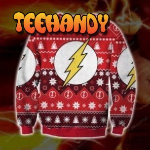 The Flash Logo Ugly Christmas Sweater, All Over Print Sweatshirt, Ugly Sweater