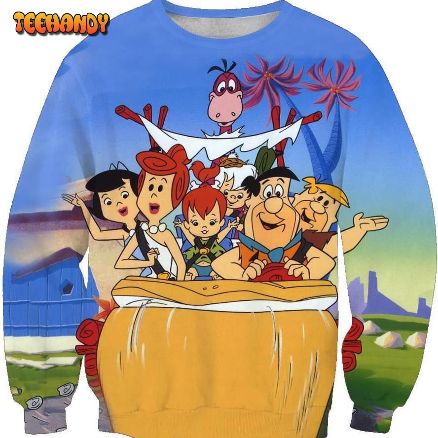 The FlintstonesUgly Christmas Sweater, All Over Print Sweatshirt, Ugly Sweater