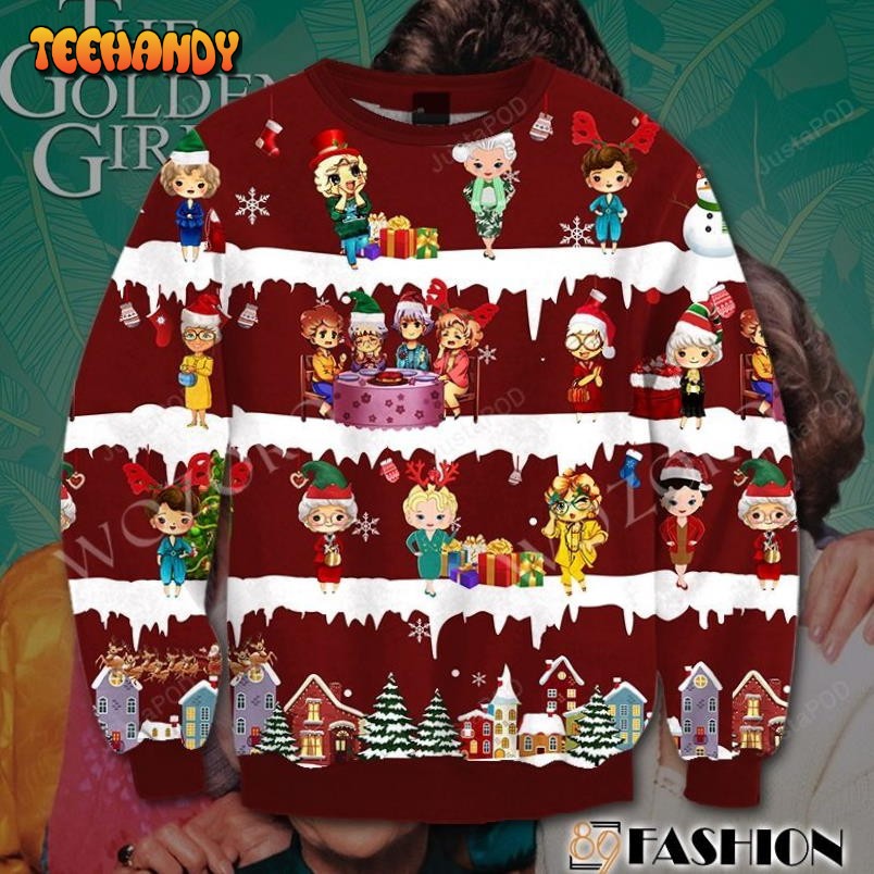 The Golden Girls Ugly Christmas Sweater, All Over Print Sweatshirt, Ugly Sweater