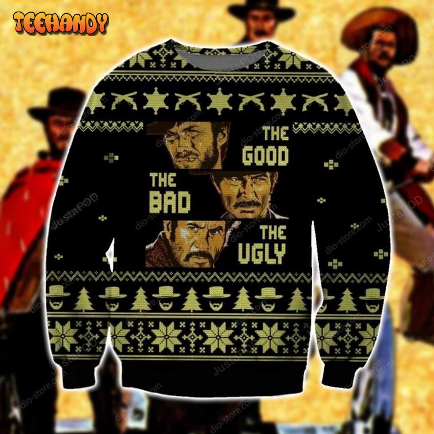 The Good The Bad And The Ugly 3d Print Ugly Sweater, Ugly Sweater