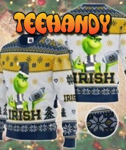 The Grinch Notre Dame Fighting Irish Ugly Christmas Sweater, Ugly Sweater