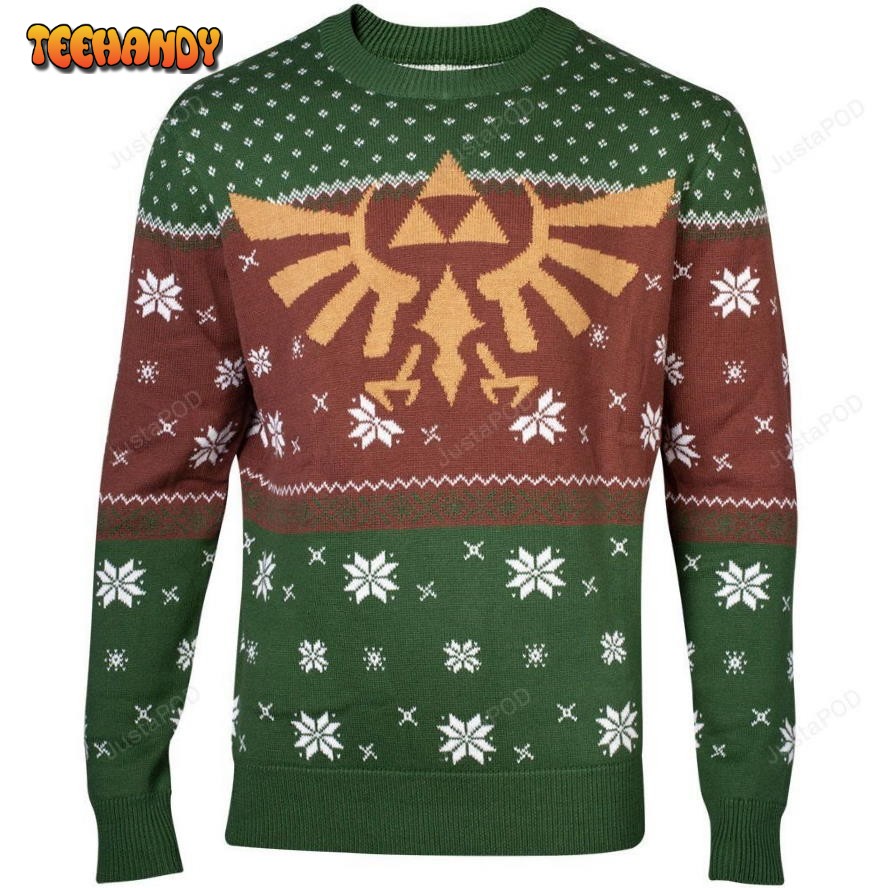 The Legend of Zelda Golden Hyrule Knitted Ugly Sweater, Ugly Sweater