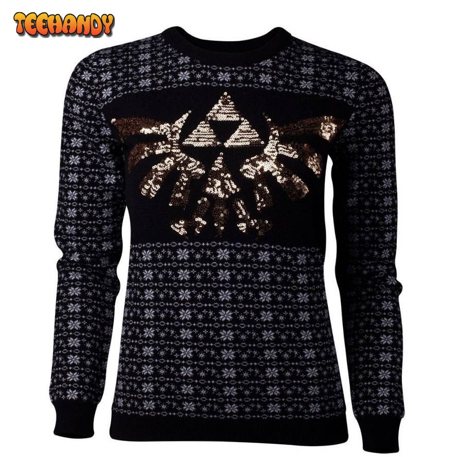 The Legend of Zelda Sequinned Ugly Christmas Sweater, Ugly Sweater