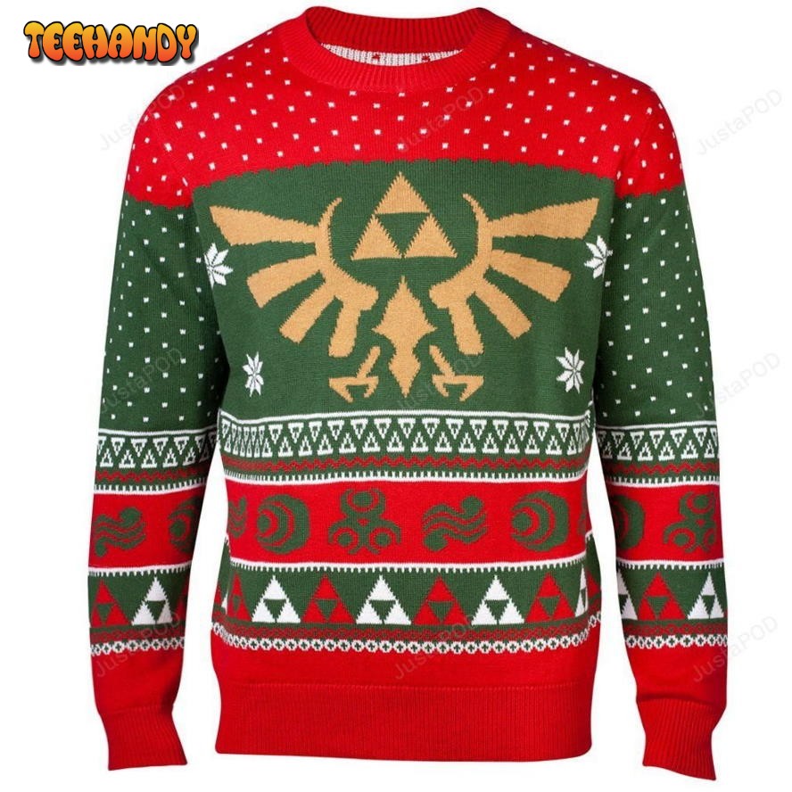 The Legend of Zelda Xmas in Hyrule Knitted Ugly Sweater, Ugly Sweater