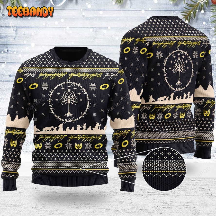 The Lord Of The Rings Ugly Christmas Sweater, All Over Print Sweatshirt