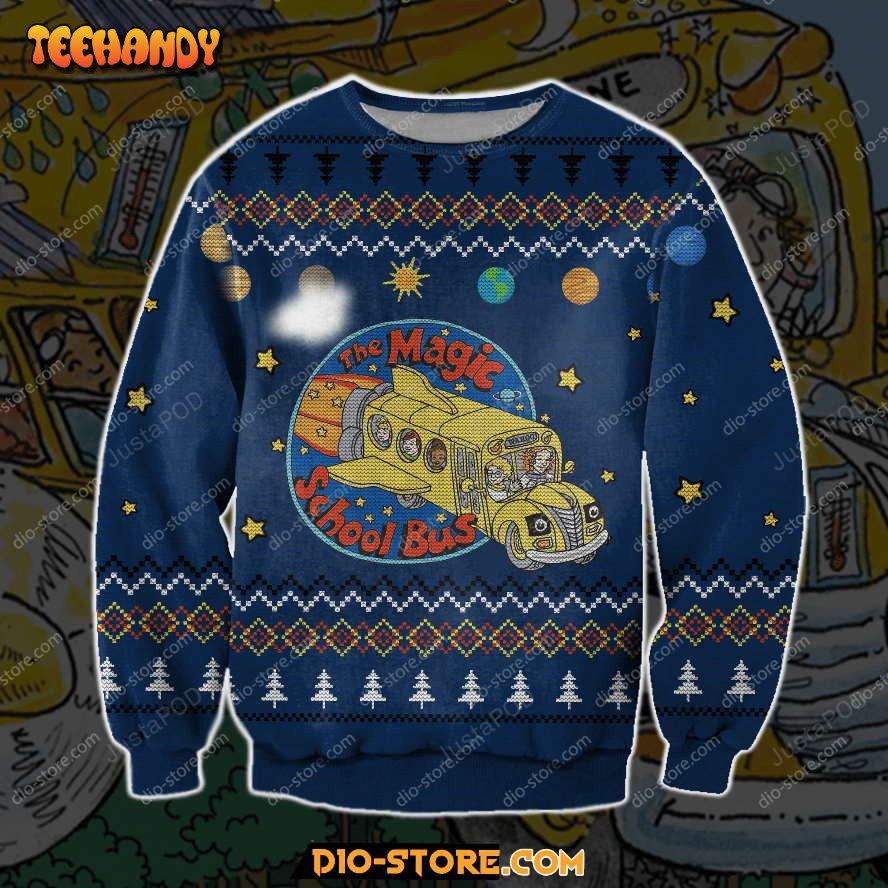 The Magic School Bus Ugly Christmas Sweater, All Over Print Sweatshirt