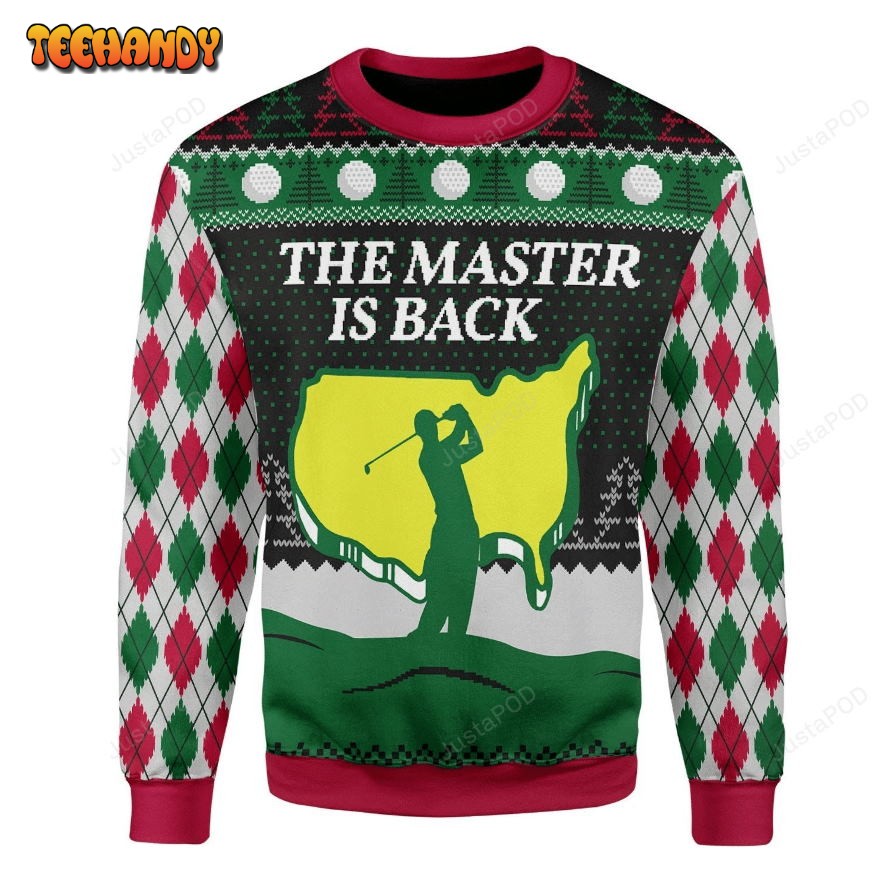 The Master Is Back Ugly Christmas Sweater, All Over Print Sweatshirt, Ugly Sweater