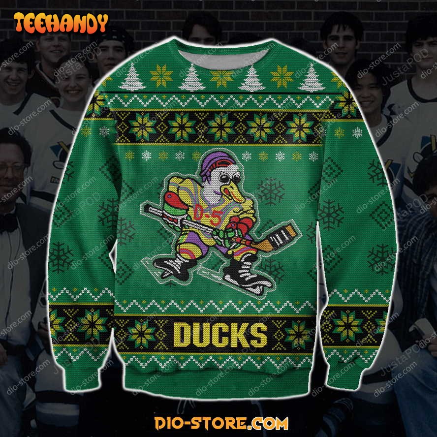 The Mighty Ducks 3d Print Ugly Sweater, Ugly Sweater, Christmas Sweaters