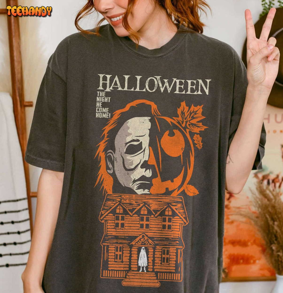 The Night He Came Home Lazy Halloween Costume Horror Movie Shirt