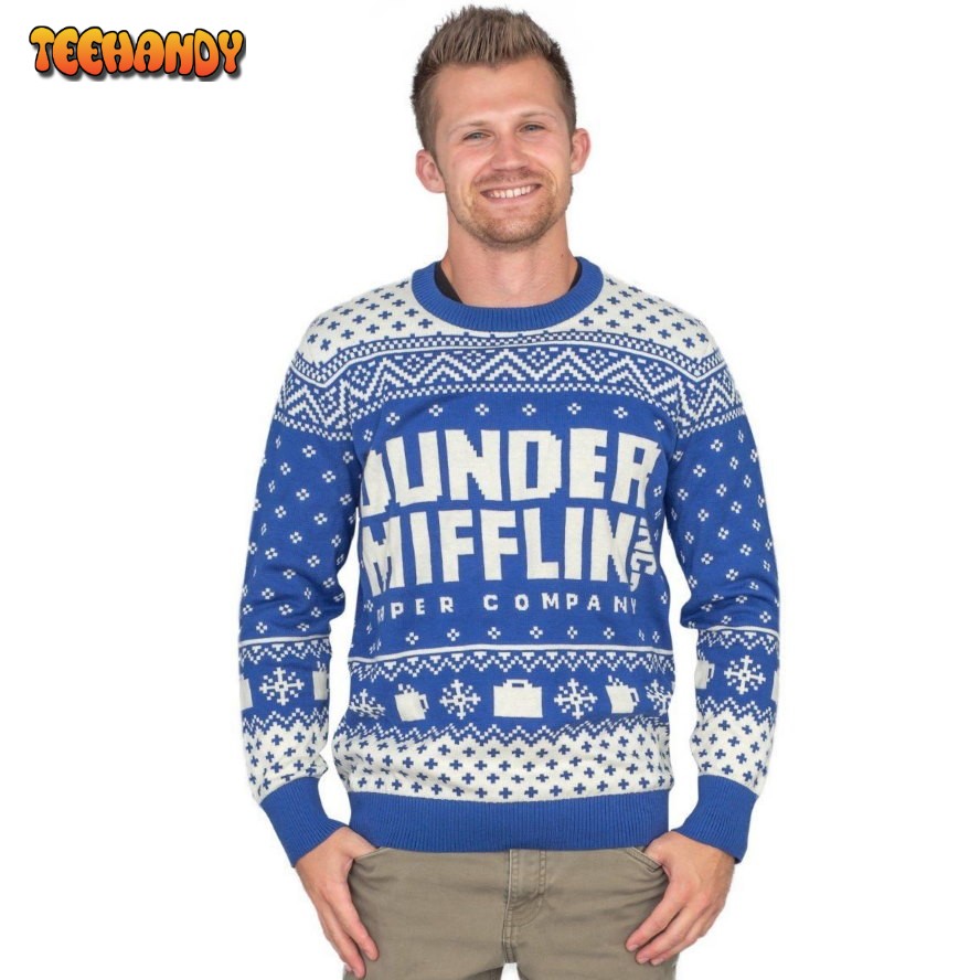 The Office Dunder Mifflin Ugly Christmas Sweater, All Over Print Sweatshirt