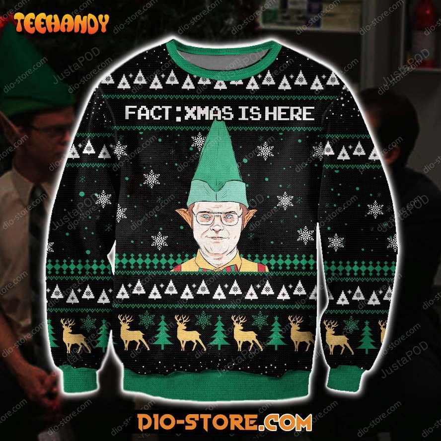 The Office Dwight Ugly Christmas Sweater, All Over Print Sweatshirt, Ugly Sweater