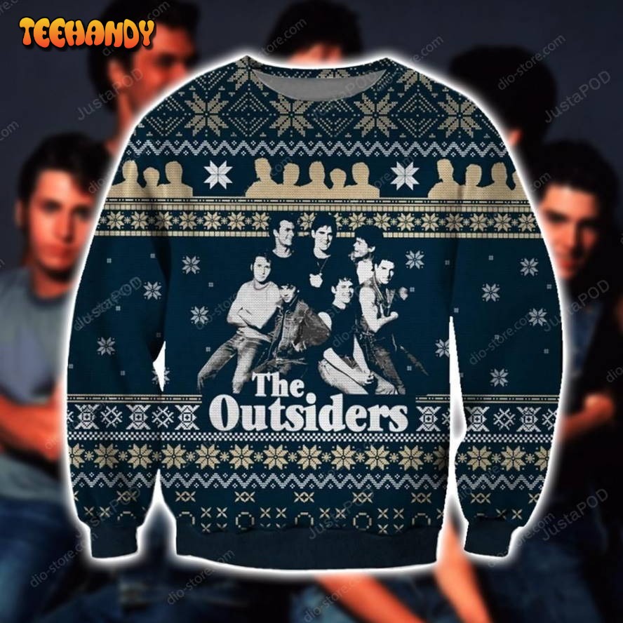 The Outsiders Knitting Pattern Ugly Christmas Sweater, All Over Print Sweatshirt